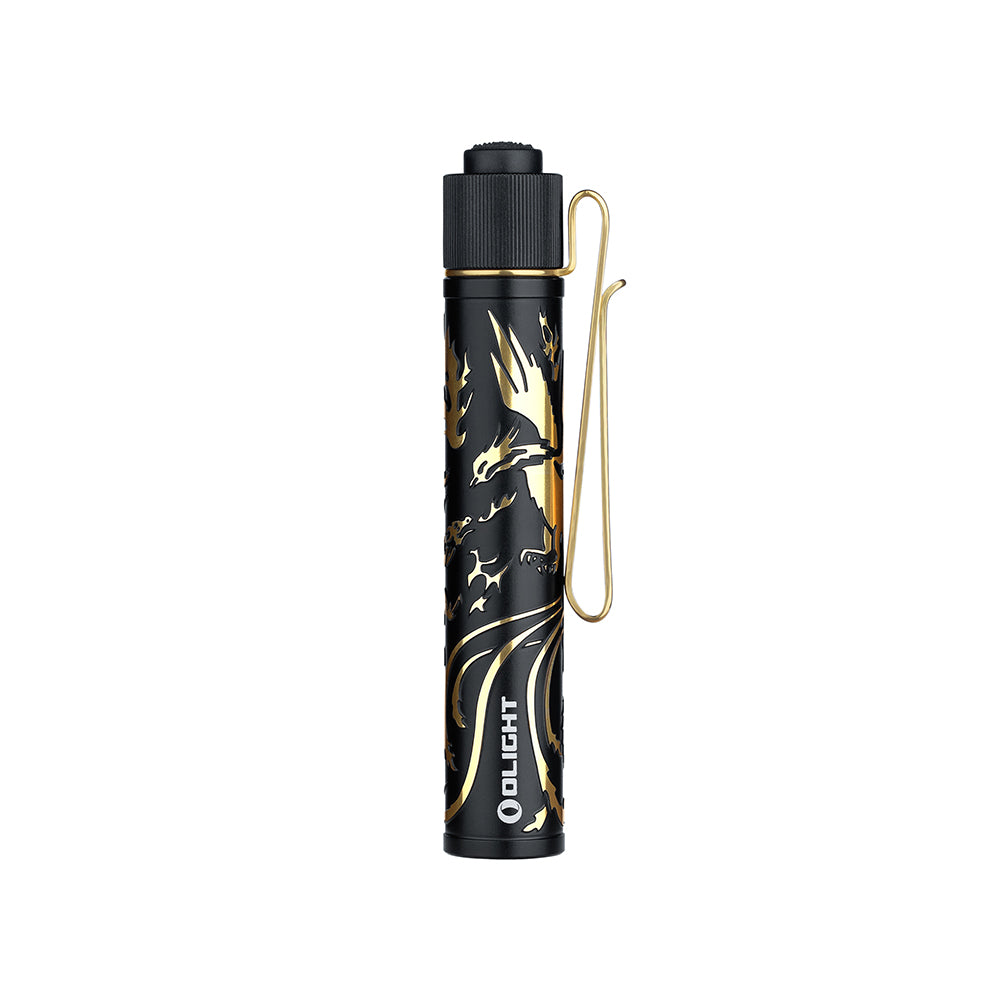 Olight i3T 2 EOS Small EDC Flashlight (Dragon & Phoenix Golden Black)