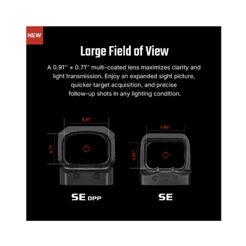 Osight SE DPP Footprint Enclosed Emitter Red Dot Sight with Multi-Reticle System