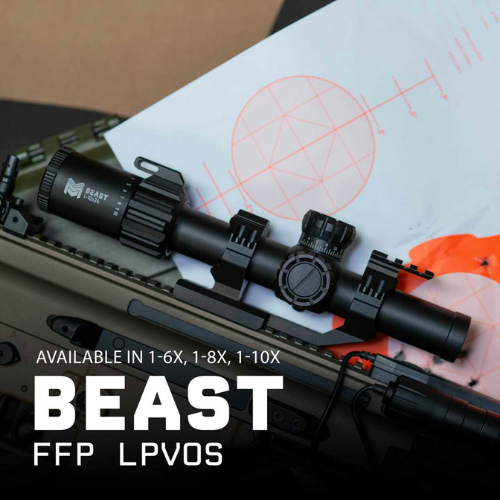Monstrum Beast 1-10x24 FFP Scope, Black