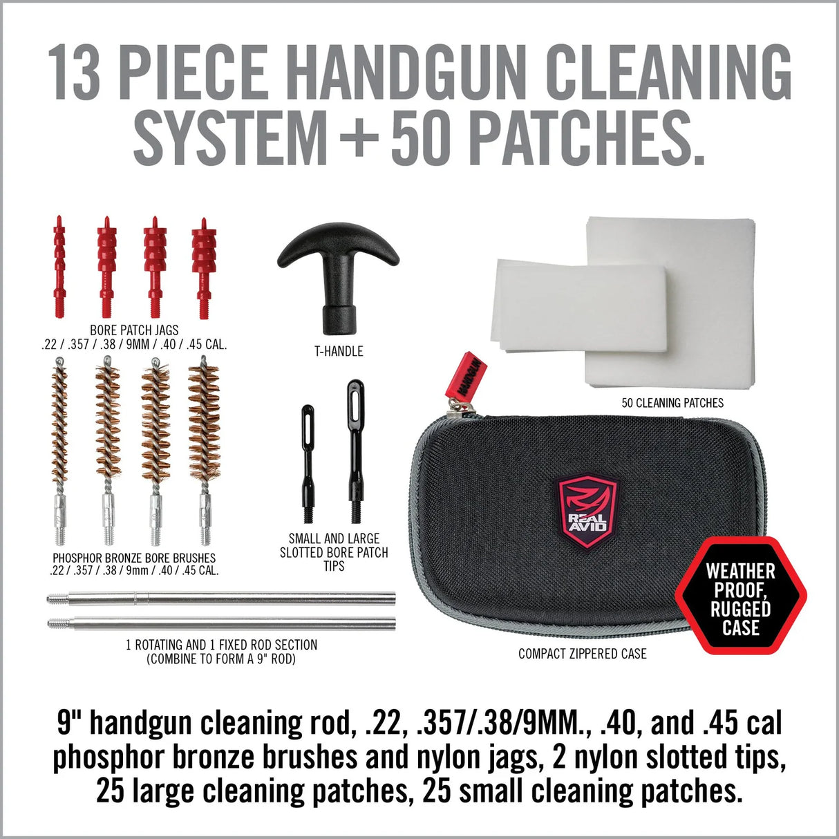 Real Avid Gun Boss Handgun Cleaning Kit Compact & Ready