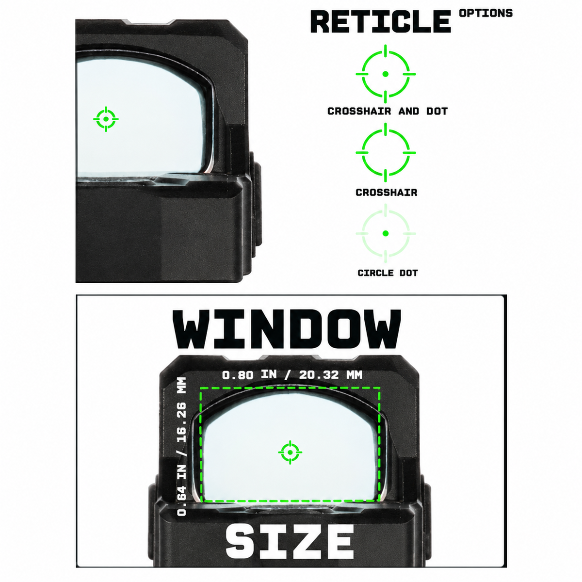 MONSTRUM BOP PISTOL RED DOT MULTI RETICLE GD81B-D3