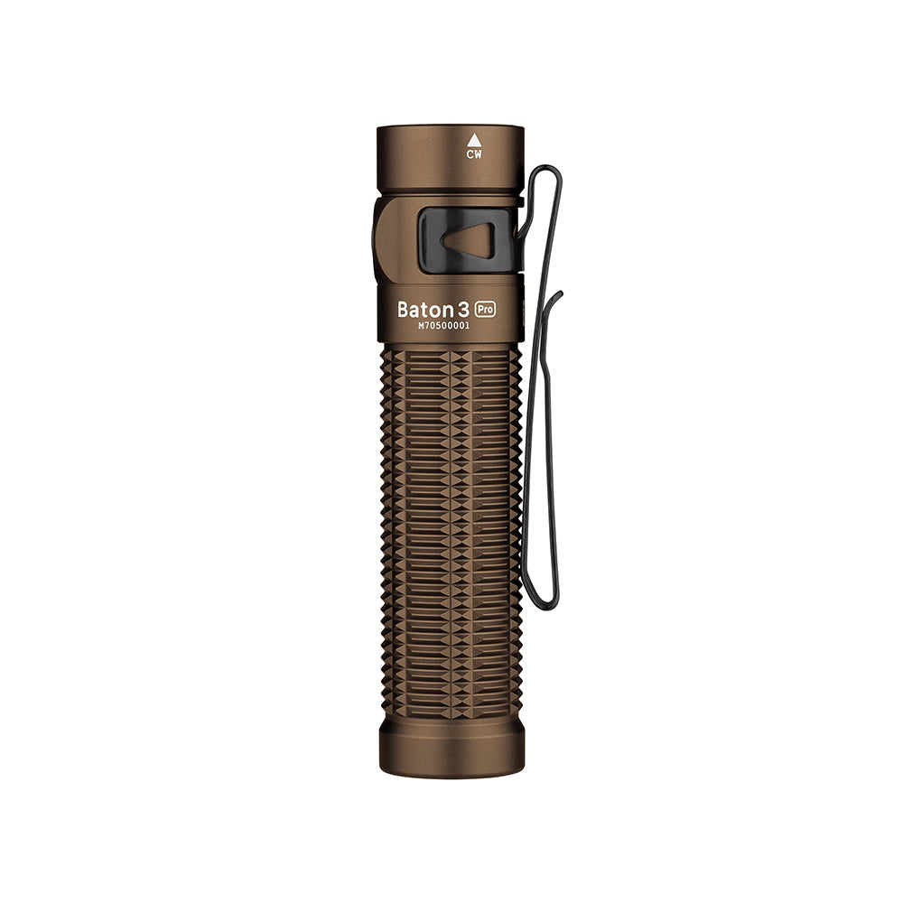 Olight Baton 3 Pro 1500 Lumens Rechargeable Flashlight (Desert Tan)