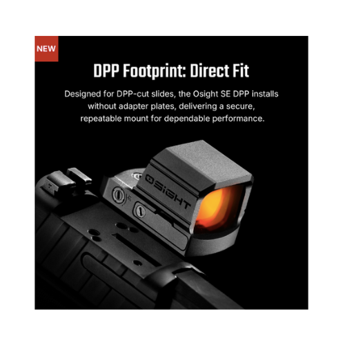 Osight SE DPP Footprint Enclosed Emitter Red Dot Sight with Multi-Reticle System