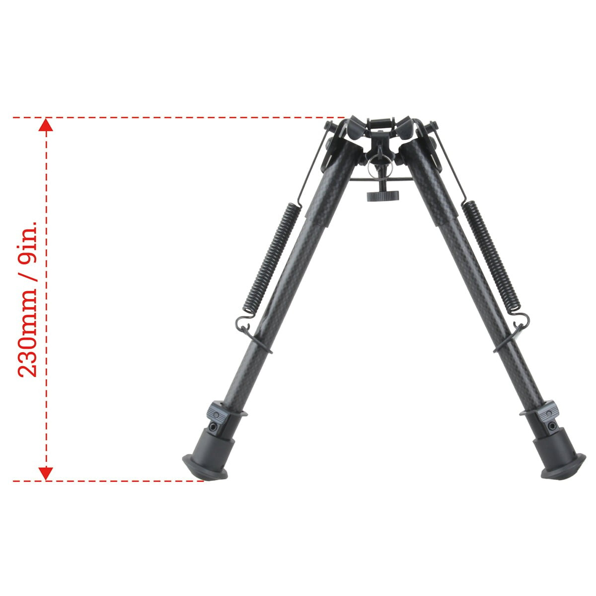 Rokstad Carbon Fiber 9-13.5" Spring Retractable Bipod