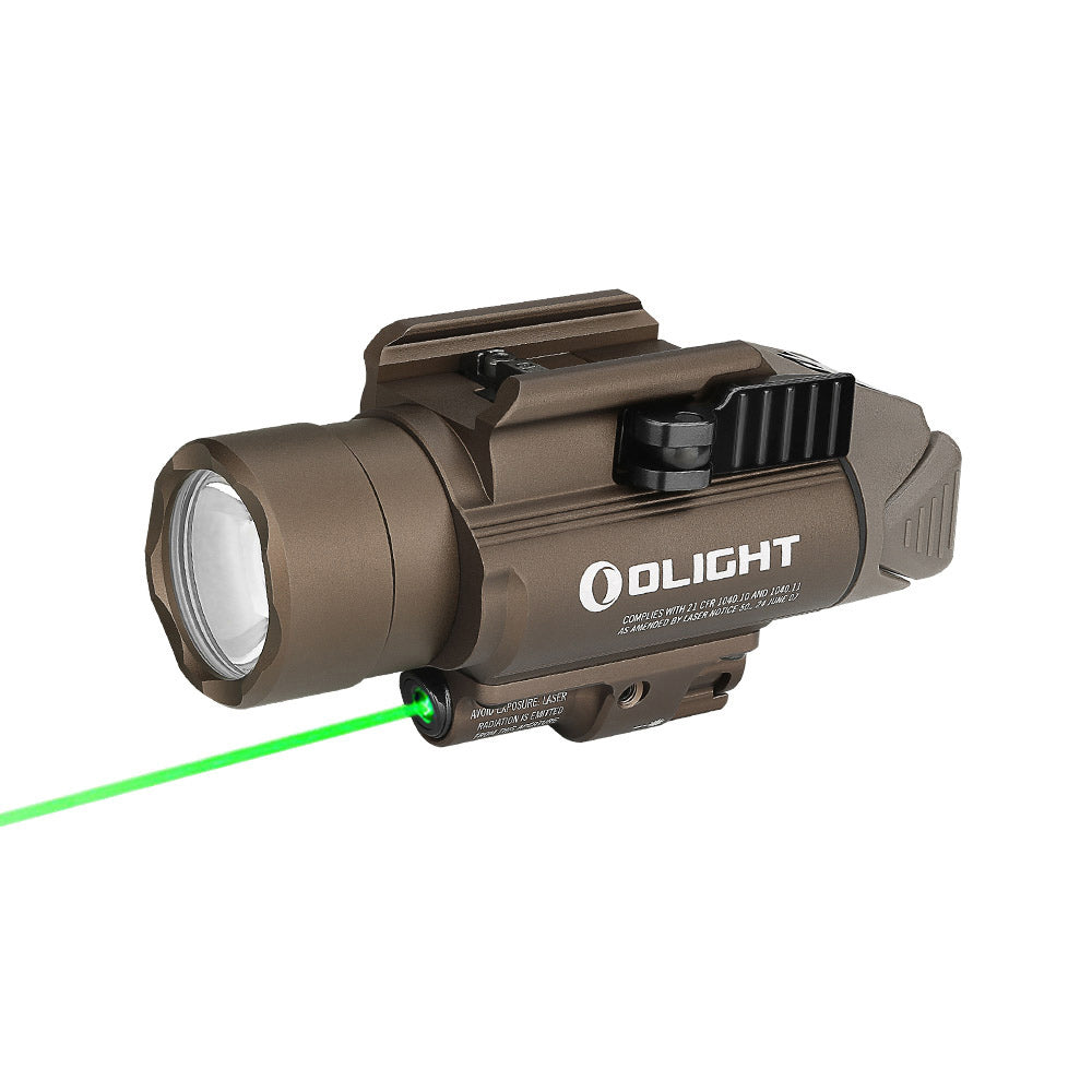 Olight Baldr Pro Tactical Light & Green Laser (Desert Tan) – LynxFA