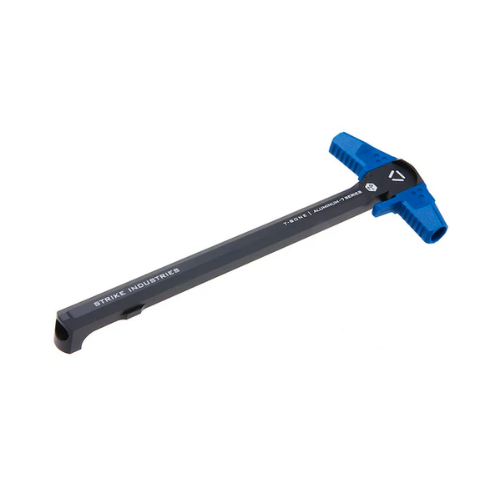 Strike Industries AR T-Bone Charging Handle, Black/ Blue