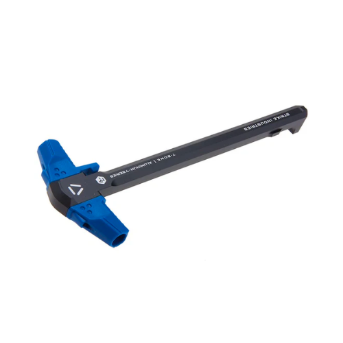 Strike Industries AR T-Bone Charging Handle, Black/ Blue