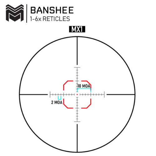 Monstrum Banshee 1-6x24 LPVO Rifle Scope MX1 Reticle