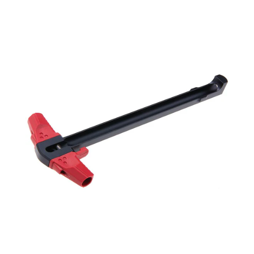 Strike Industries AR T-Bone Charging Handle, Black/ Red