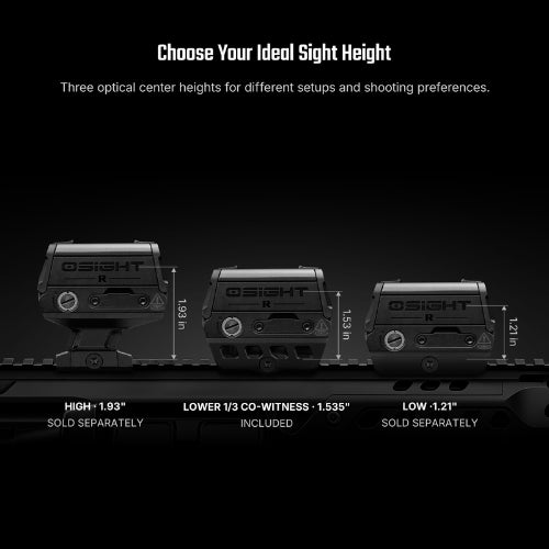 OSIGHT R MICRO T1/T2 FOOTPRINT 2 MOA & 65 MOA CIRCLE RED DOT