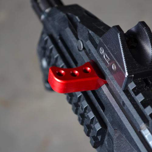 HB Industries Theta Extended Charging Handle, Red