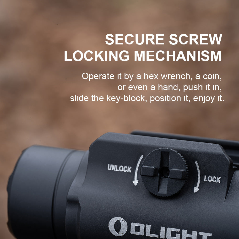 Olight PL-3R Valkyrie Rechargeable Rail Mounted Tactical Light (Black)