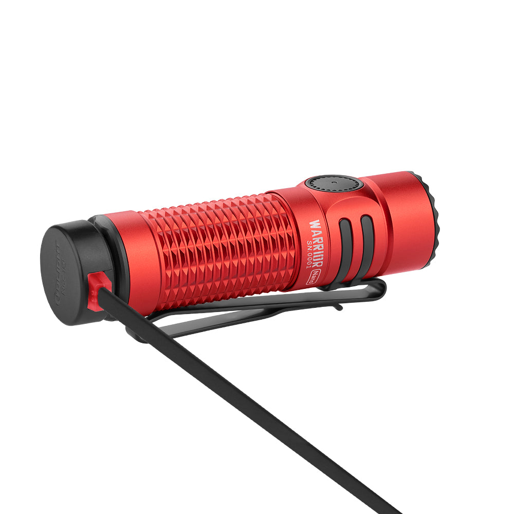 Olight Warrior Nano 1200 Lumens Tactical EDC Flashlight (Red)