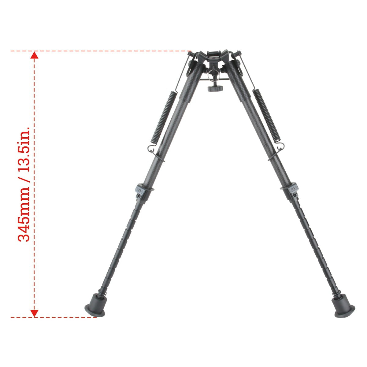 Rokstad Carbon Fiber 9-13.5" Spring Retractable Bipod