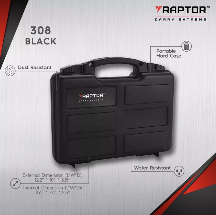 Raptor 308 Hard Case, Black