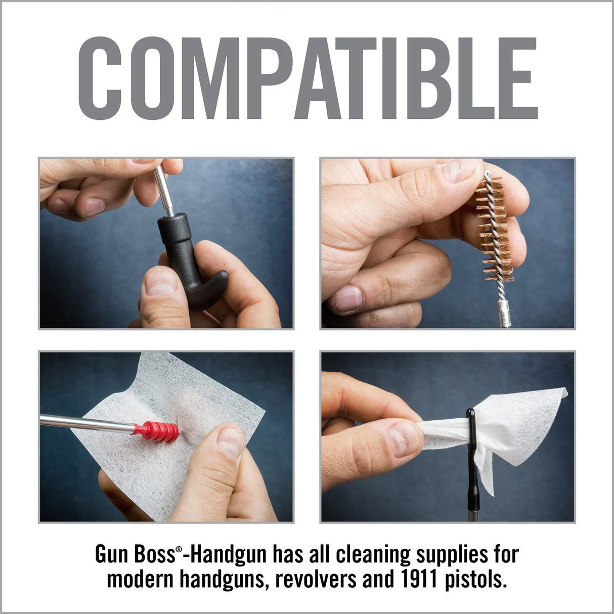 Real Avid Gun Boss Handgun Cleaning Kit Compact & Ready
