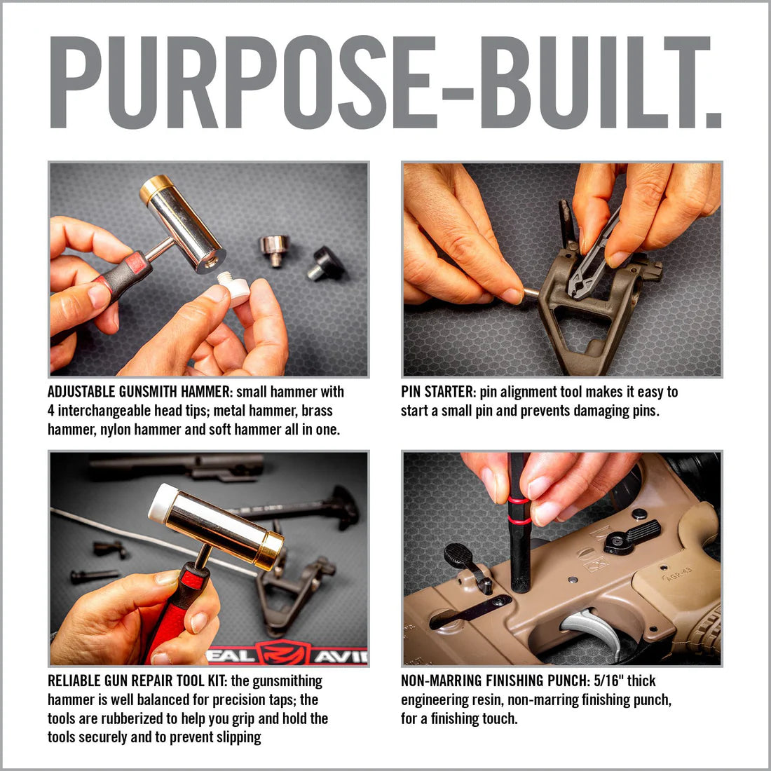 Real Avid Accu Punch Hammer & AR15 Pin Punch Set