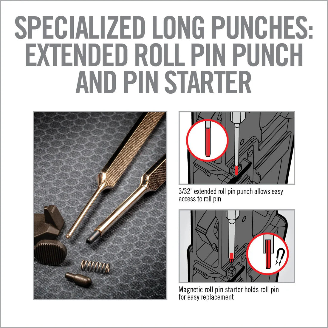 Real Avid Accu Punch Hammer & AR15 Pin Punch Set