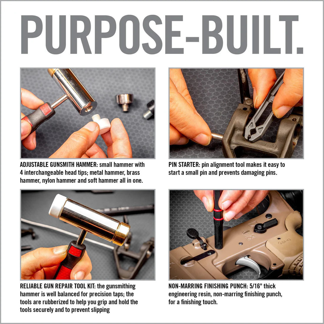 Real Avid Accu Punch Hammer & AR15 Pin Punch Set