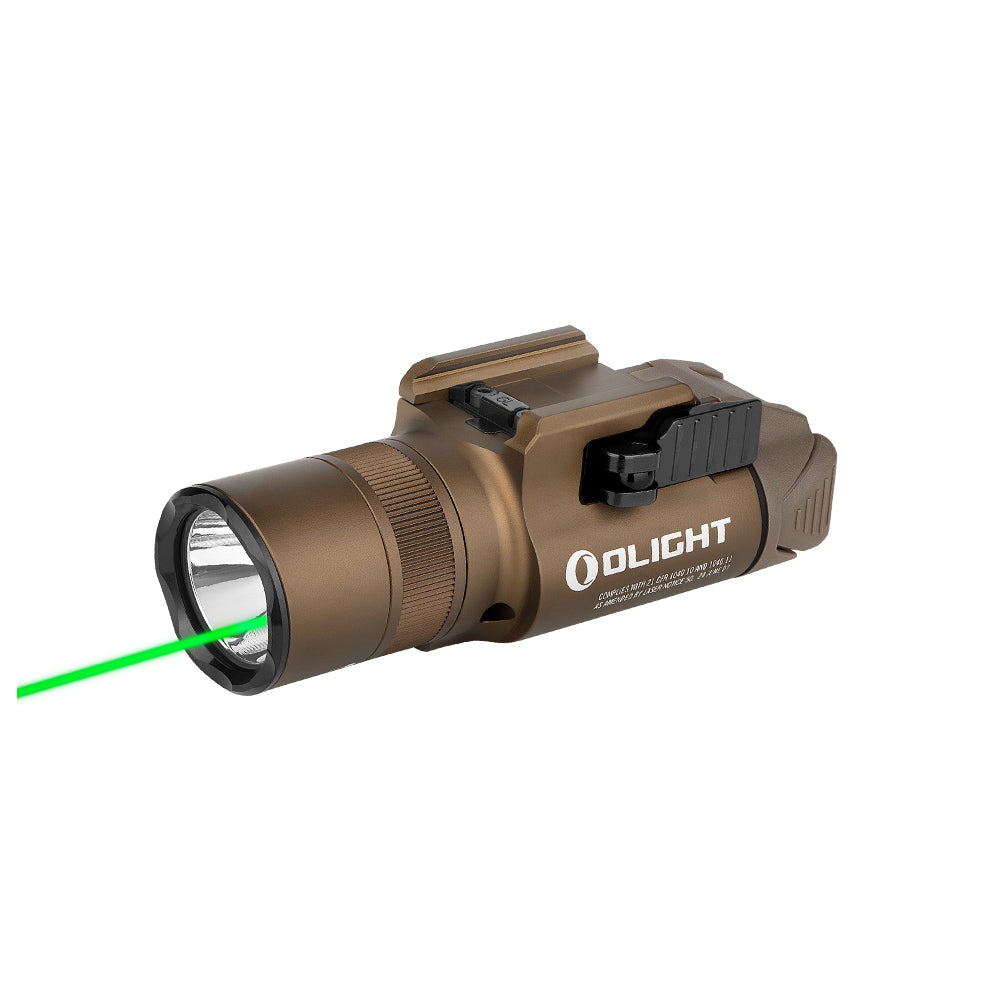 Olight Baldr Pro R Rechargeable Tactical Light with Green Laser (Desert Tan)