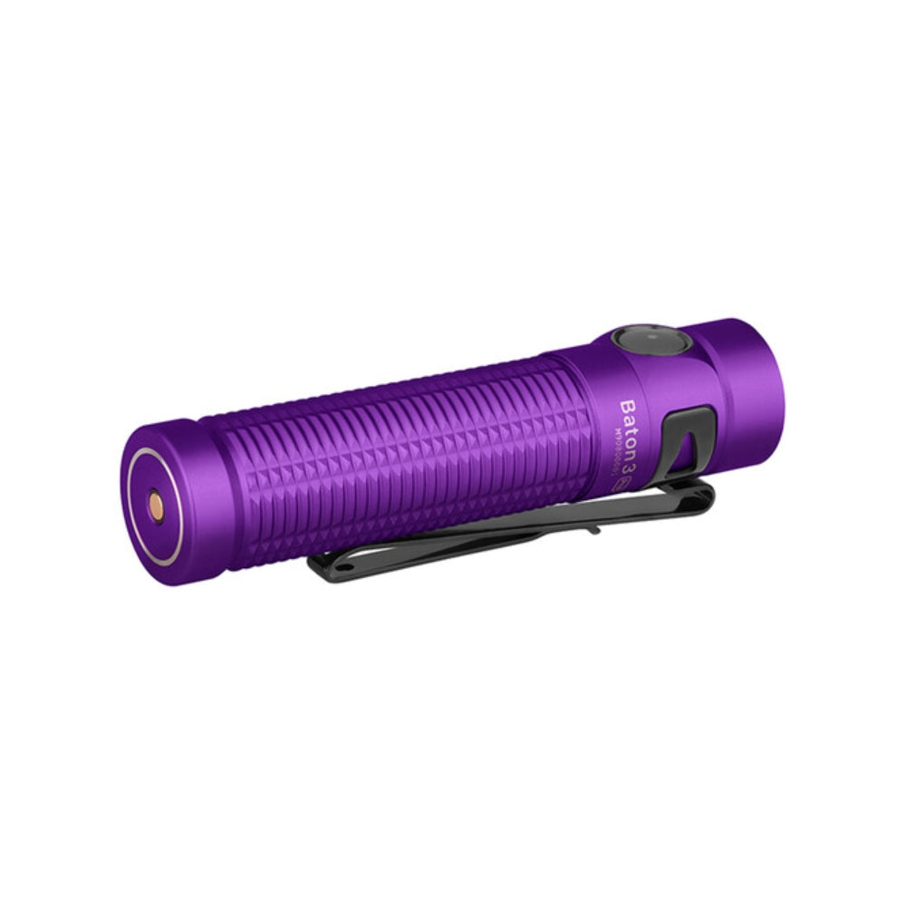 Olight Baton 3 Pro 1500 Lumens Rechargeable Flashlight (Purple)