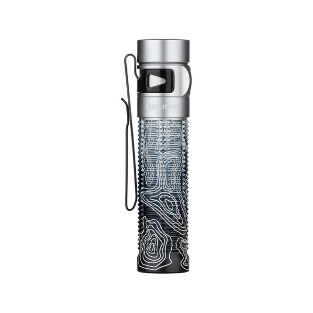 Olight Baton 3 Pro 1500 Lumens Rechargeable Flashlight (Limited Edition Silver Ridge)