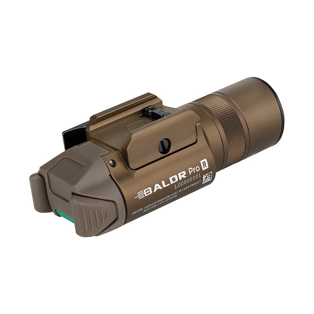 Olight Baldr Pro R Rechargeable Tactical Light with Green Laser (Desert Tan)