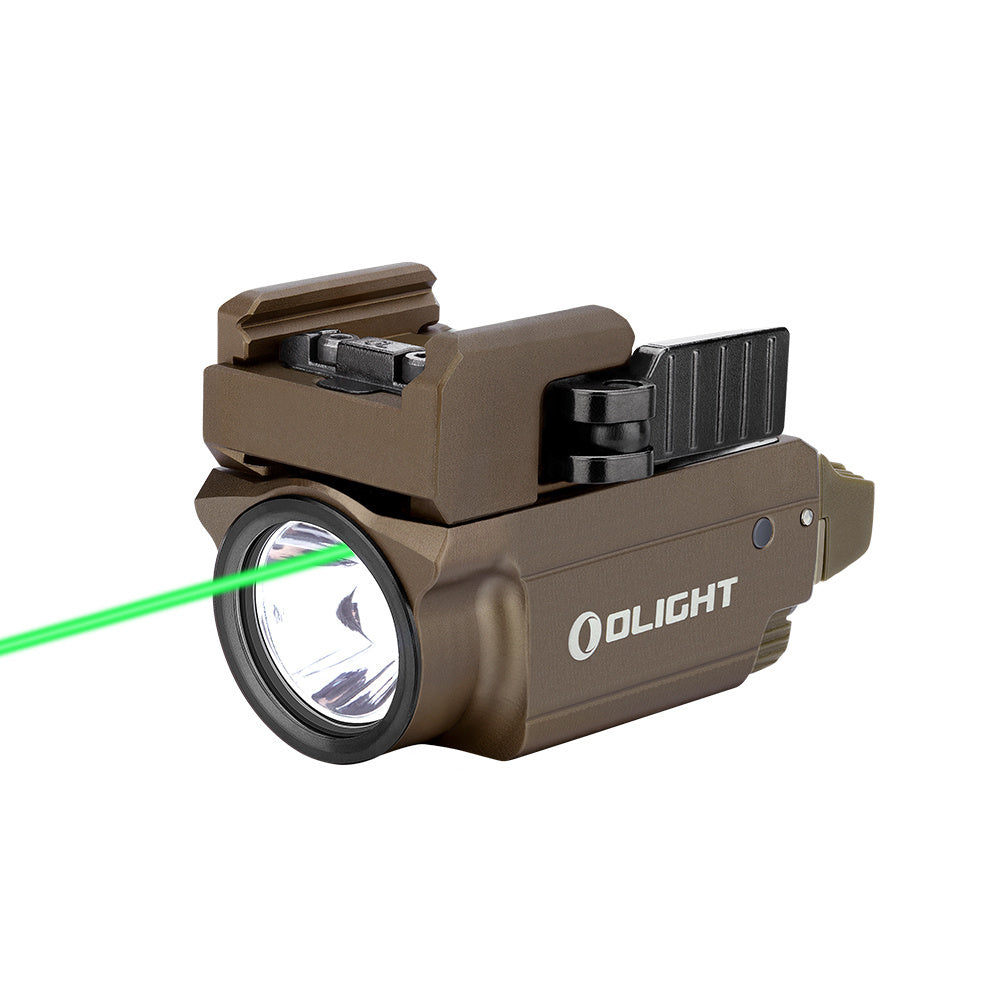 Olight Baldr Mini Tactical Light 600 Lumens & Green Laser Combo (Desert Tan)