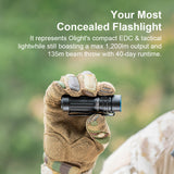 Olight Warrior Nano 1200 Lumens Tactical EDC Flashlight (Red)